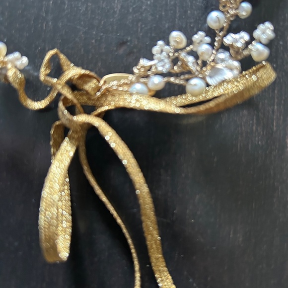 Twigs and honey bridal headpiece